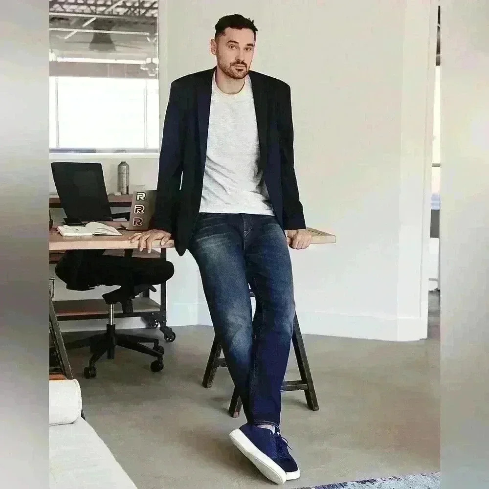 Express Performance Extra Slim Stretch+ Navy Blue… - image 3